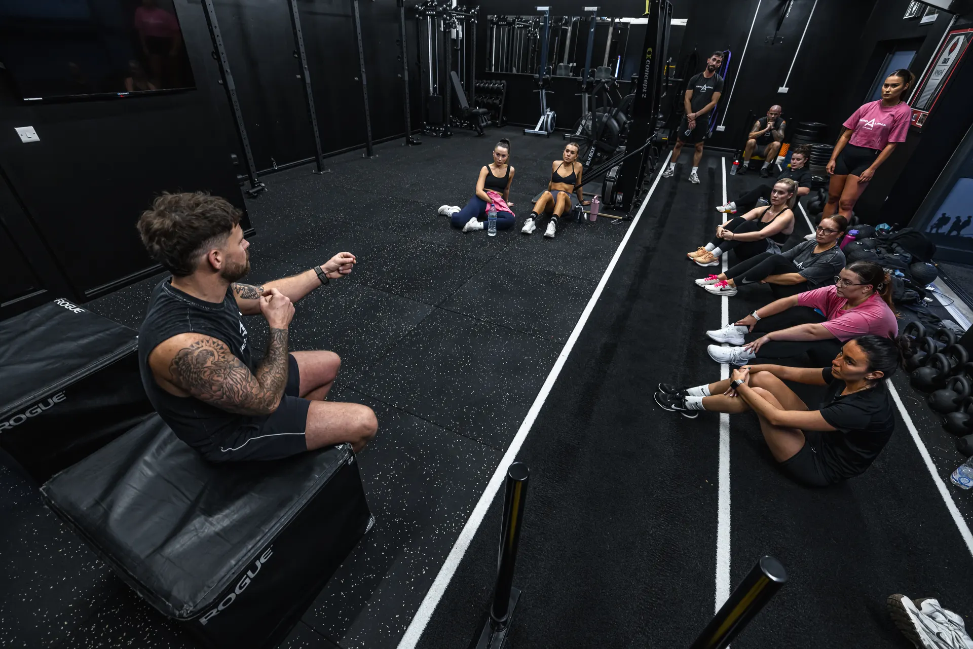 Jaimie coaching a group at Zero Alpha
